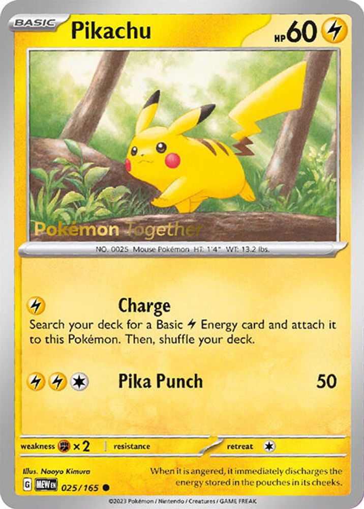 Pikachu (025/165) (PokePost Promo) [Scarlet & Violet 151]