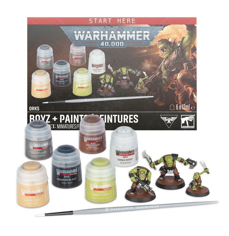 Orks: Ork Boyz + Paints Set: Warhammer 40,000