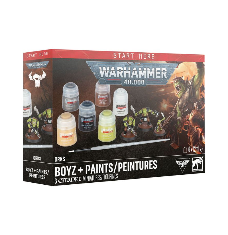 Orks: Ork Boyz + Paints Set: Warhammer 40,000