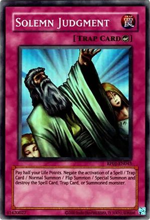 Solemn Judgment [RP01-EN045] Super Rare