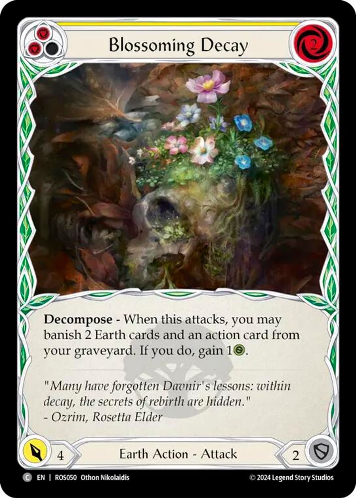 Blossoming Decay (Yellow) [ROS050] (Rosetta)  Rainbow Foil