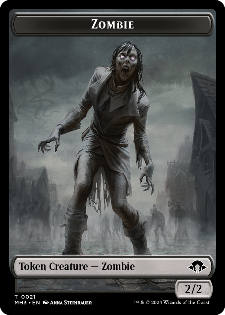 Eldrazi Spawn // Zombie Double-Sided Token [Modern Horizons 3 Tokens]