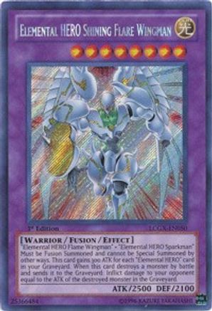 Elemental HERO Shining Flare Wingman [LCGX-EN050] Secret Rare