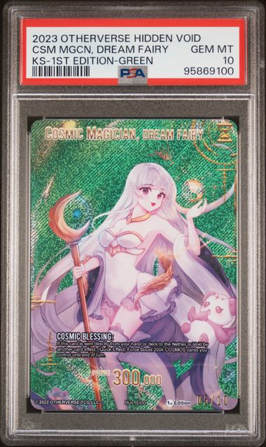 GRADED [PSA 10] 2023 OTHERVERSE HIDDEN VOID KICKSTARTER CSM MGCN, DREAM FAIRY KS-1ST EDITION-GREEN