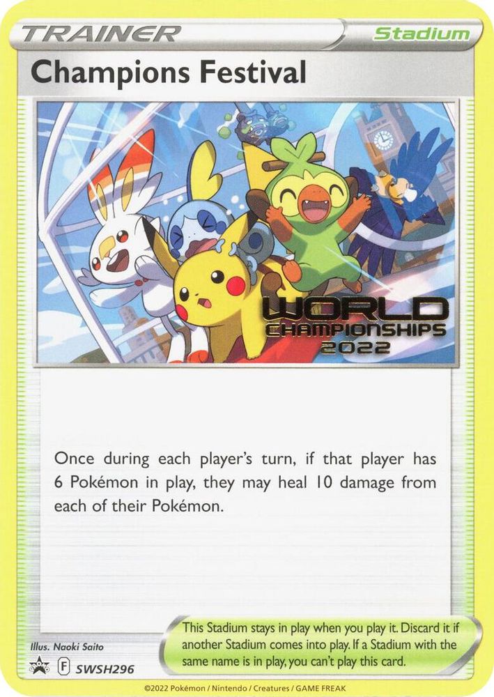 Champions Festival (World Championships 2022) SWSH296 SWSH Sword & Shield Promo Cards - Promo