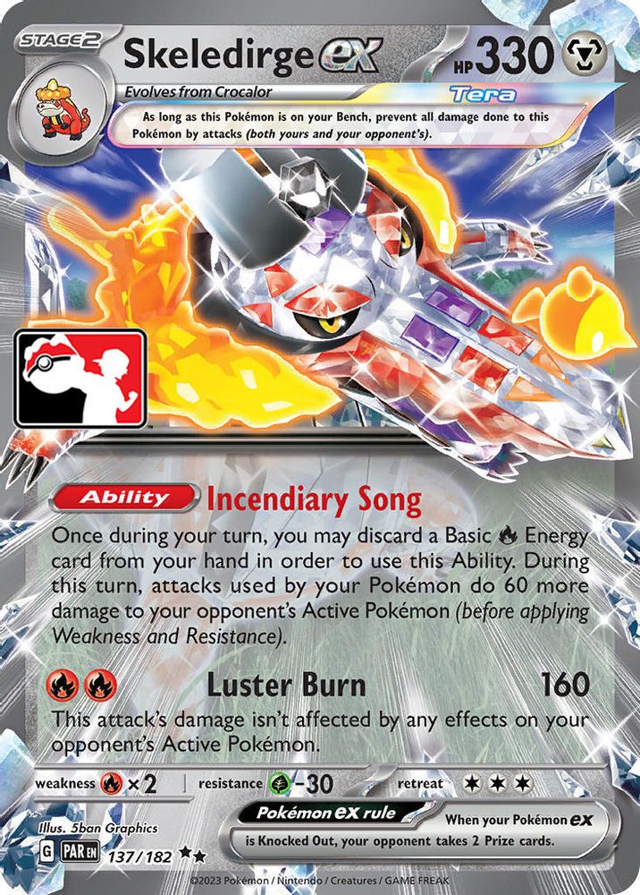Skeledirge ex (137/182) [Prize Pack Series Five]