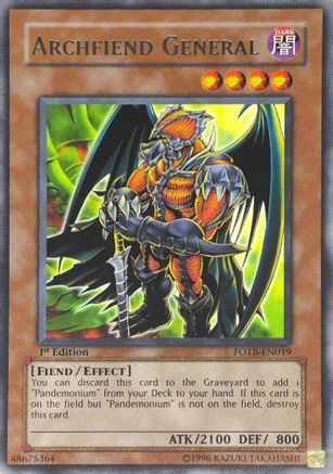 Archfiend General [FOTB-EN019] Ultimate Rare