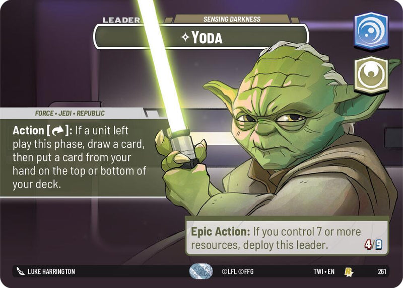 Yoda - Sensing Darkness (261) (Showcase) (261) [Twilight of the Republic]