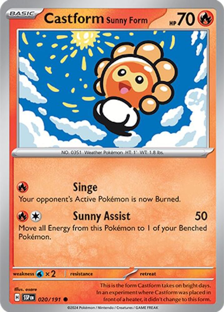 Castform Sunny Form (020/191) [Scarlet & Violet: Surging Sparks]