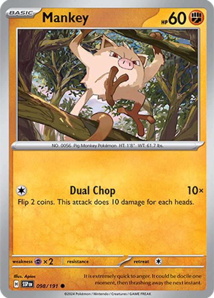 Mankey (098/191) [Scarlet & Violet: Surging Sparks]