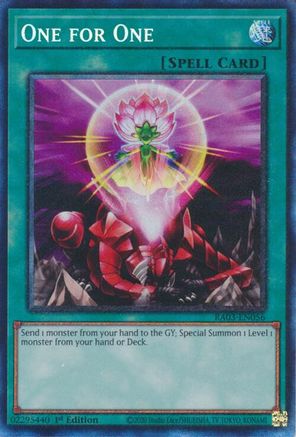 One for One (CR) [RA03-EN056] Prismatic Collector's Rare
