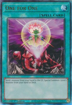 One for One (UTR) [RA03-EN056] Prismatic Ultimate Rare
