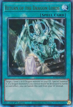 Return of the Dragon Lords (UTR) [RA03-EN060] Prismatic Ultimate Rare