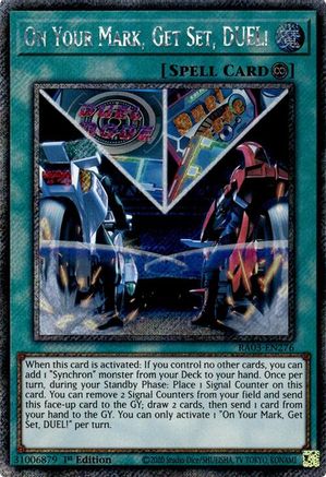 On Your Mark, Get Set, DUEL! (Platinum Secret Rare) [RA03-EN276] Platinum Secret Rare
