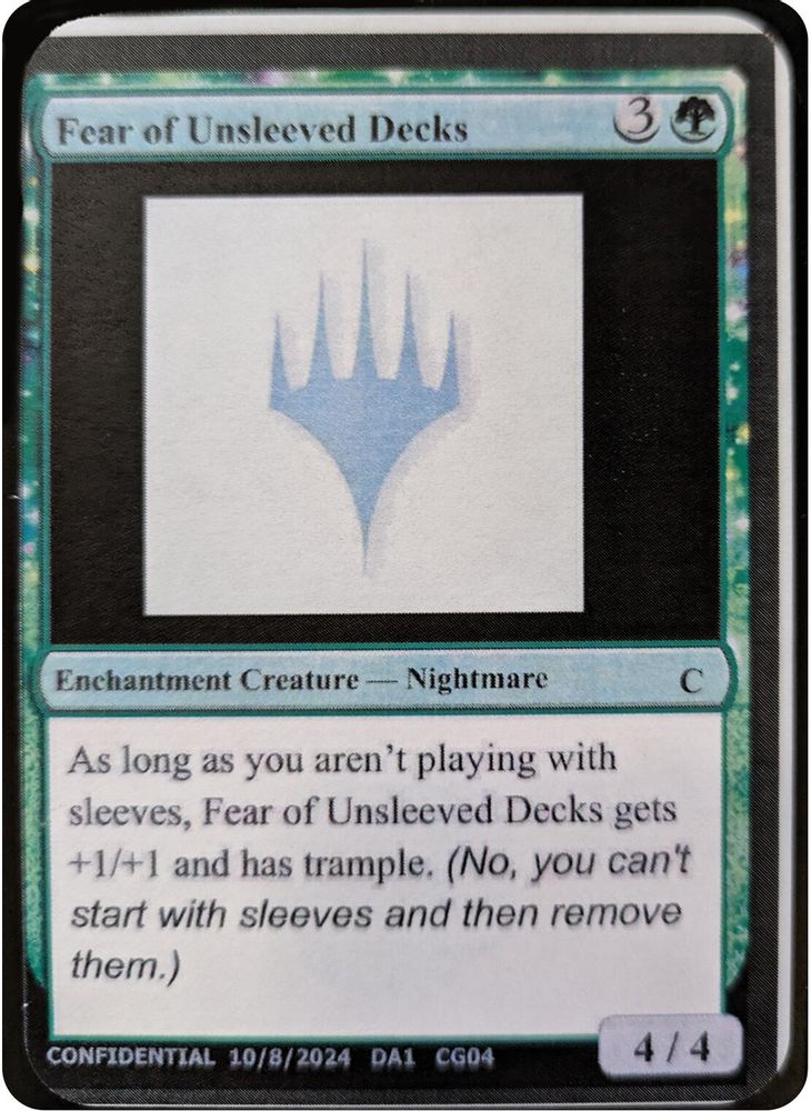 Fear of Unsleeved Decks [Unknown Event]