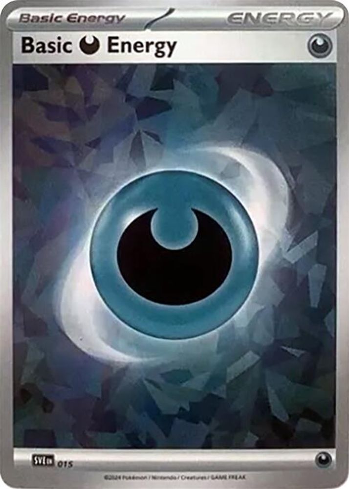 Basic Darkness Energy (015) (Cracked Ice Holo) [Scarlet & Violet: Stellar Crown]