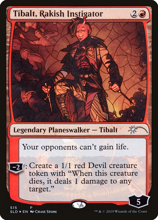 Tibalt, Rakish Instigator (Stained Glass) [Secret Lair Drop Promos]