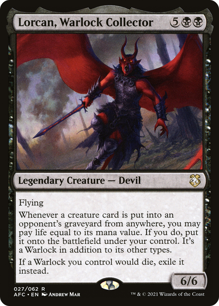 Lorcan, Warlock Collector [Dungeons & Dragons: Adventures in the Forgotten Realms Commander]