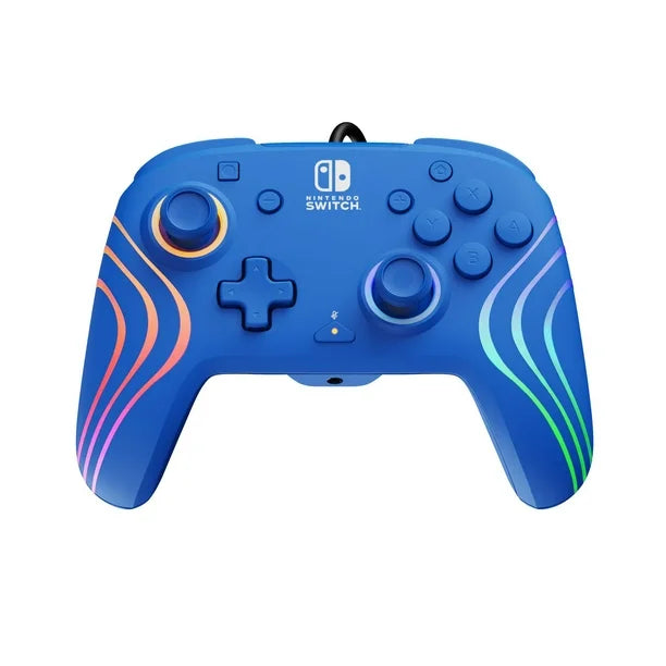 Nintendo Switch Afterglow Wave Wired RGB Controller - Blue