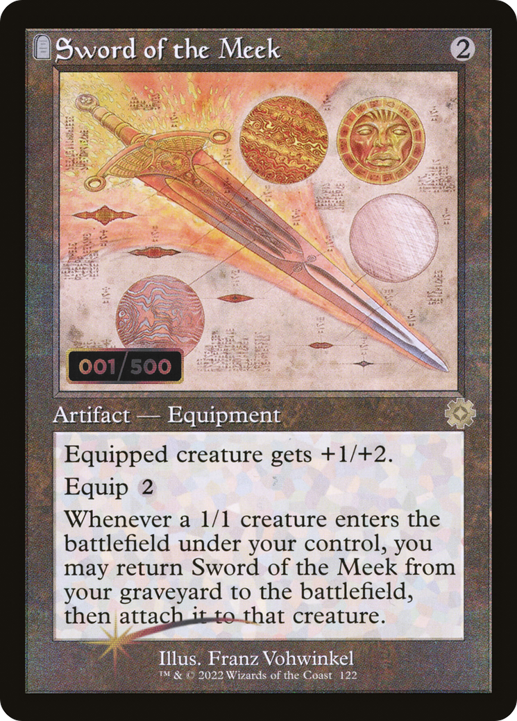 Sword of the Meek (Retro Schematic) (Serial Numbered) [The Brothers' War Retro Artifacts]