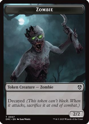 Zombie (0007) // Zombie (0003) Double-Sided Token [Aetherdrift Tokens]