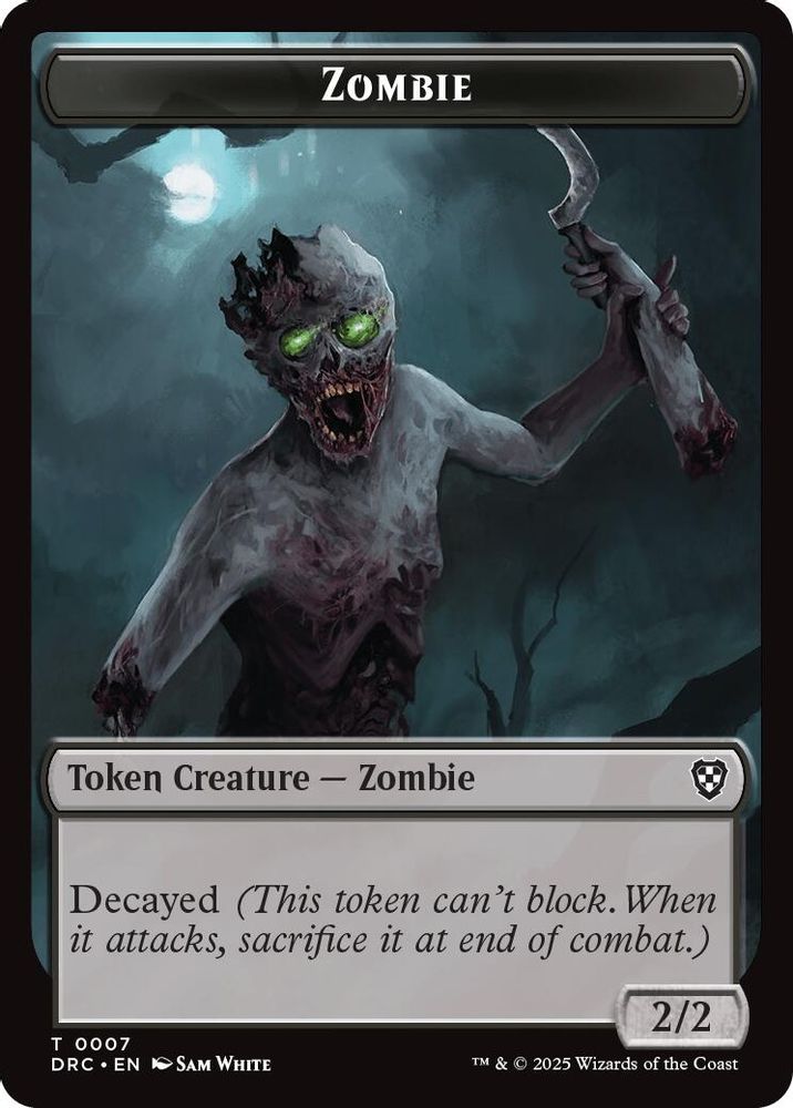 Zombie (0007) // Zombie (0003) Double-Sided Token [Aetherdrift Tokens]