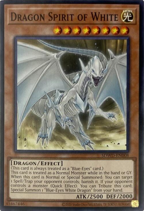 Dragon Spirit of White (Unlimited Misprint) [SDWD-EN008] Common