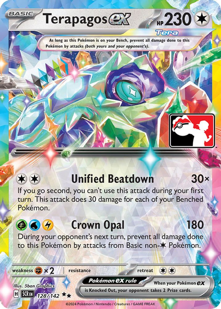 Terapagos ex (128/142) [Prize Pack Series Six]