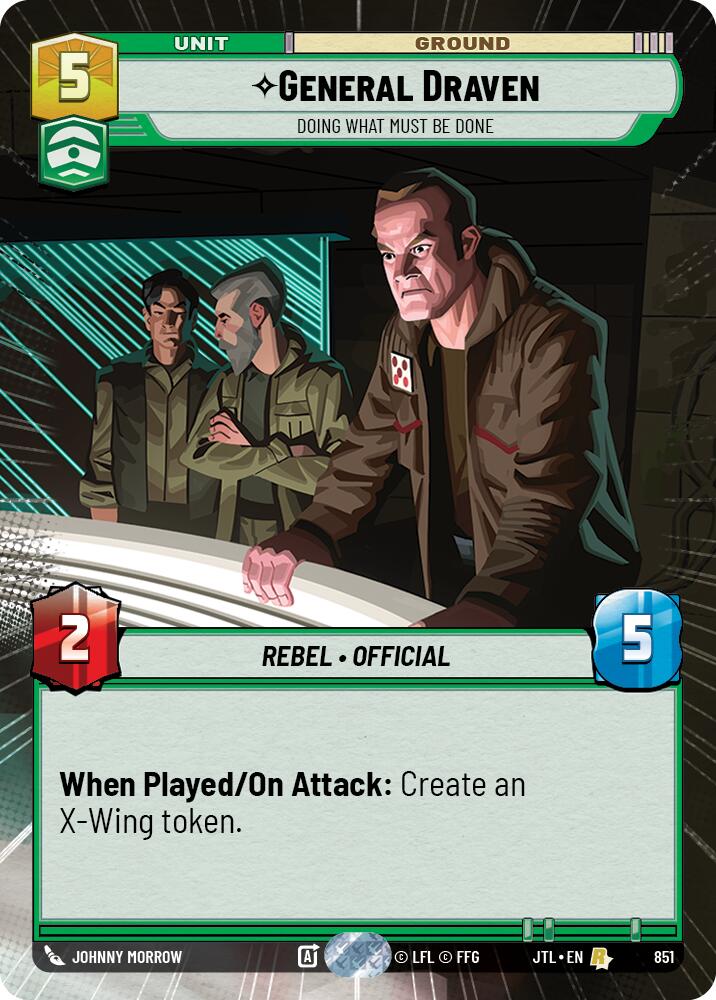 General Draven - Doing What Must Be Done (851) (Hyperspace Foil) (851) [Jump to Lightspeed]