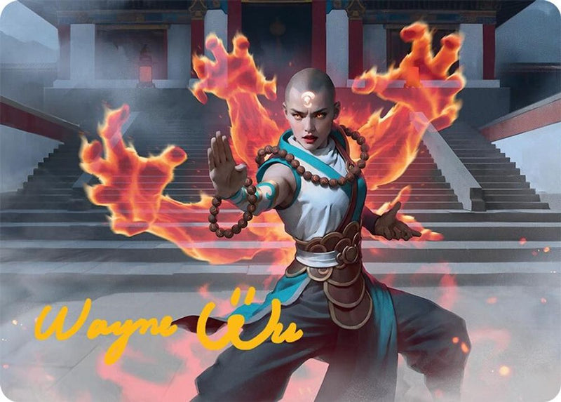 Flamehold Grappler Art Card (24/54) (Gold-Stamped Signature) [Tarkir: Dragonstorm Art Series]