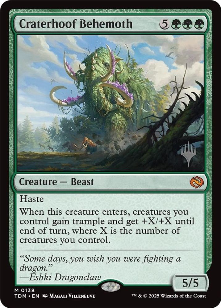 Craterhoof Behemoth (Promo Pack) [Tarkir: Dragonstorm Promos]