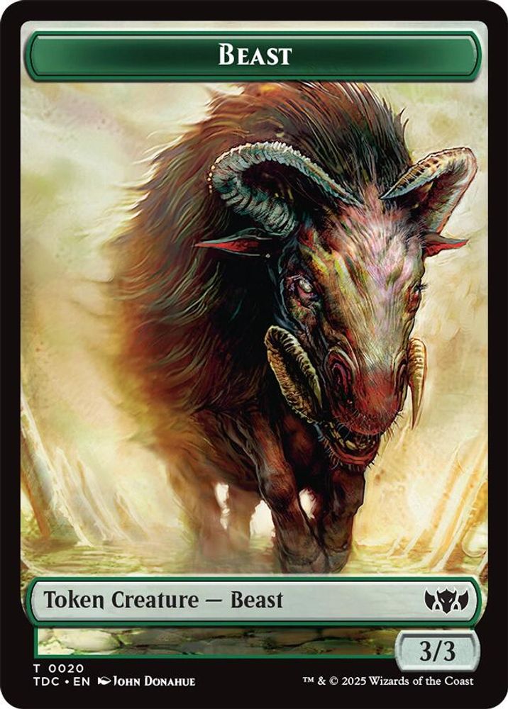 Beast // Treasure Double-Sided Token [Tarkir: Dragonstorm Commander Tokens]