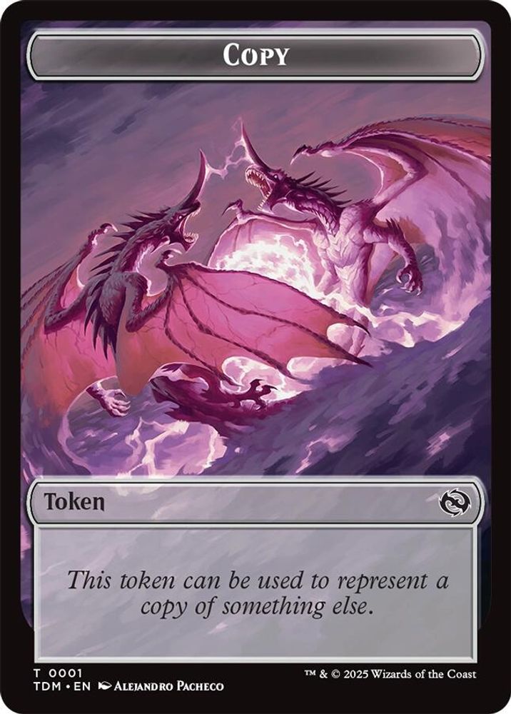 Copy // Monk Double-Sided Token [Tarkir: Dragonstorm Tokens]