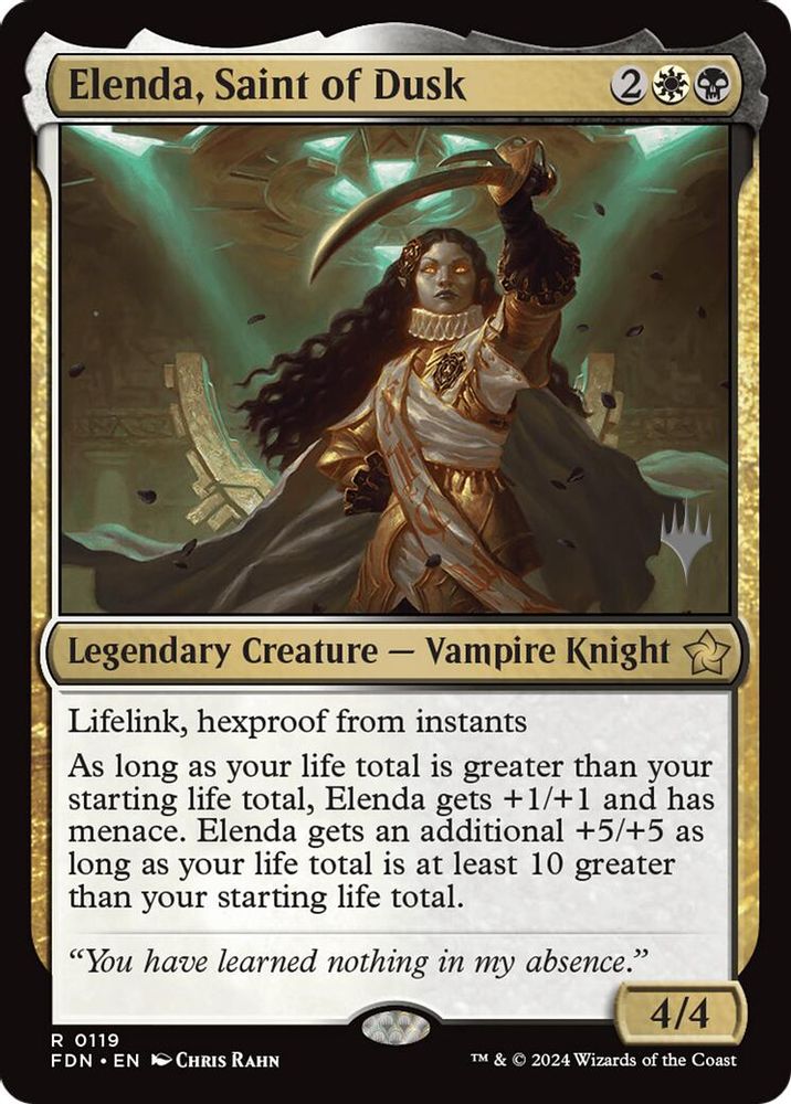 Elenda, Saint of Dusk (Promo Pack) [Aetherdrift Promos]