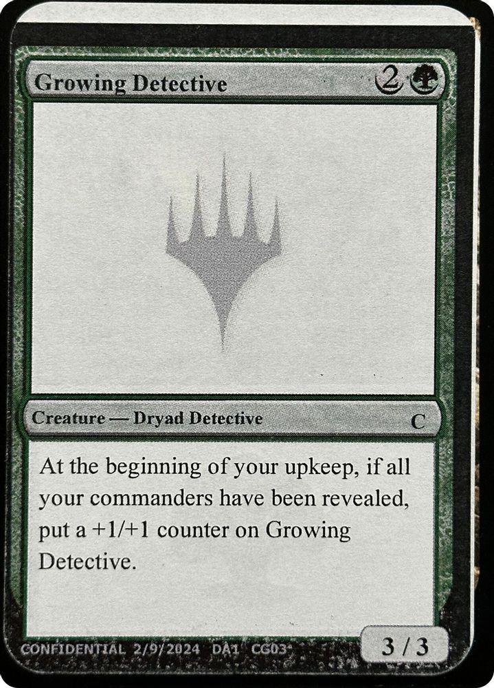 Growing Detective [Unknown Event]