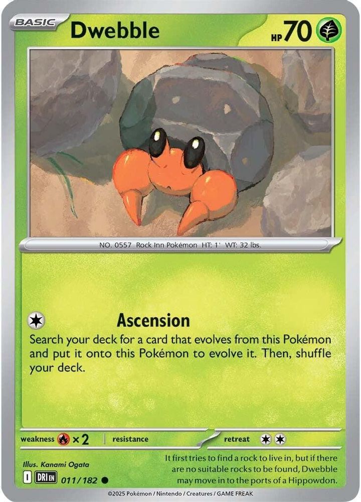 Dwebble (011/182) [Scarlet & Violet: Destined Rivals]