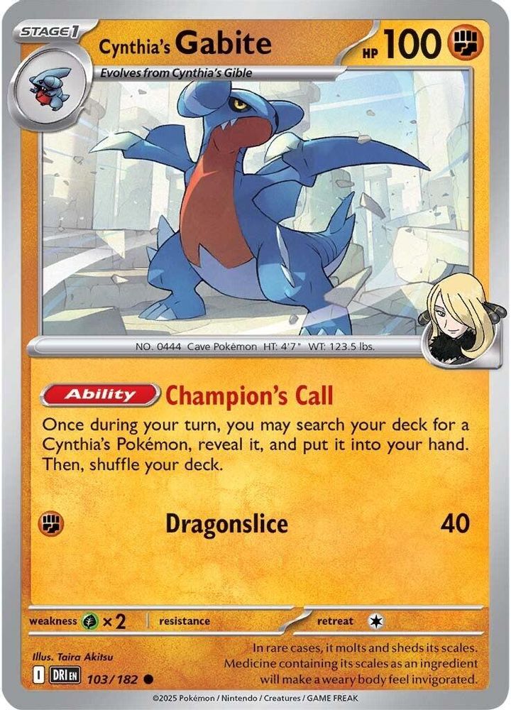 Cynthia's Gabite (103/182) [Scarlet & Violet: Destined Rivals]