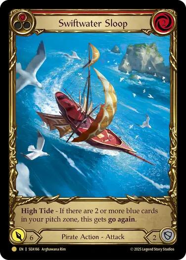 Swiftwater Sloop (Red) (Treasure) [SEA166] (High Seas)  Cold Foil