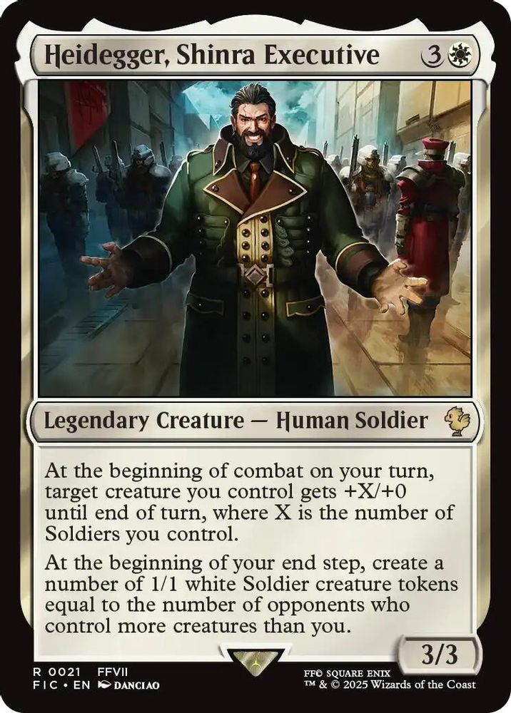 Heidegger, Shinra Executive (Surge Foil) [FINAL FANTASY Commander]