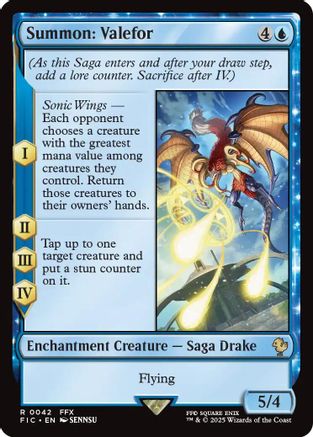 Summon: Valefor (Surge Foil) [FINAL FANTASY Commander]