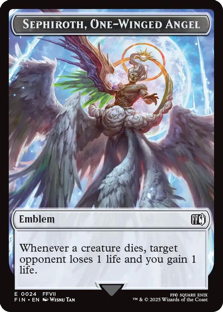 Emblem - Sephiroth, One-Winged Angel // Robot Warrior Double-Sided Token [FINAL FANTASY Tokens]
