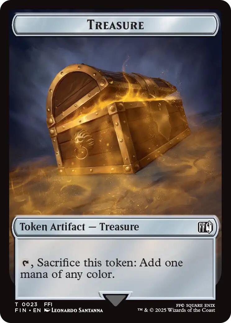 Foretell // Treasure Double-Sided Token [FINAL FANTASY Commander Tokens]