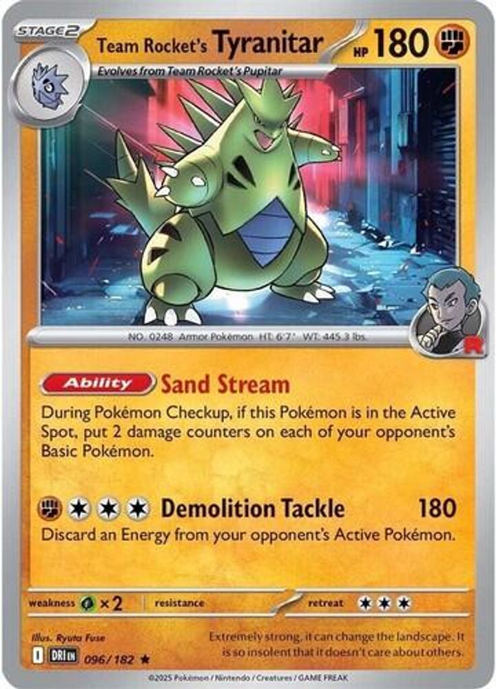 Team Rocket's Tyranitar (096/182) (Deck Exclusive) [Scarlet & Violet: Destined Rivals]