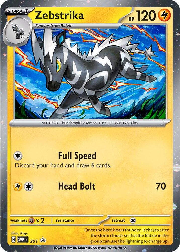Zebstrika (201) (Cosmos Holo) [Scarlet & Violet: Black Star Promos]