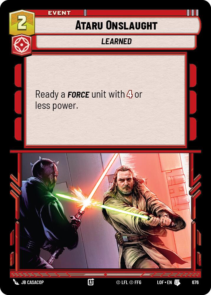 Ataru Onslaught (676) (Foil) (676) [Legends of the Force]