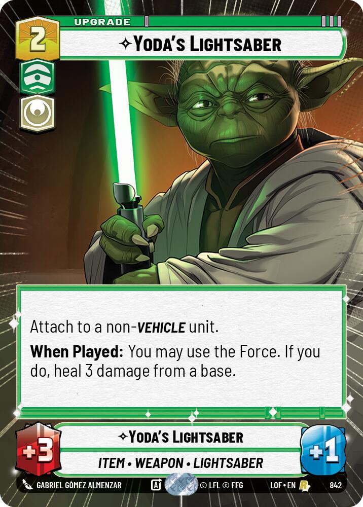 Yoda's Lightsaber (842) (Hyperspace Foil) (842) [Legends of the Force]