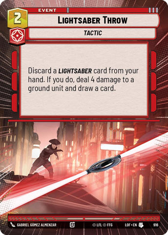 Lightsaber Throw (916) (Hyperspace Foil) (916) [Legends of the Force]