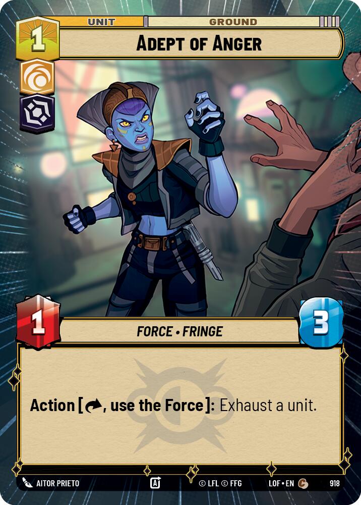 Adept of Anger (918) (Hyperspace Foil) (918) [Legends of the Force]