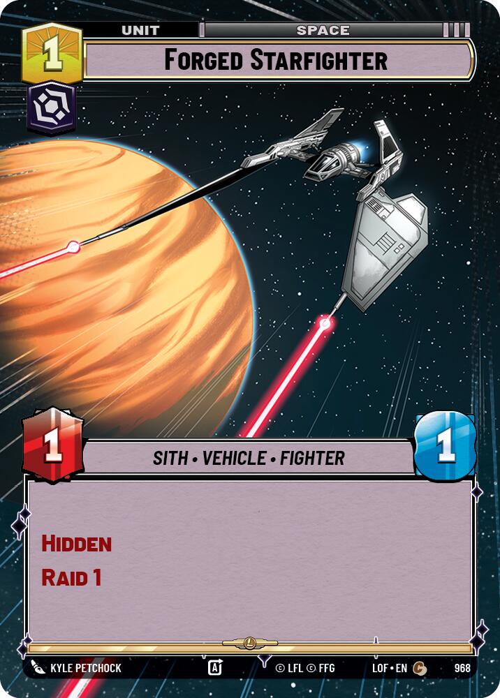 Forged Starfighter (968) (Hyperspace Foil) (968) [Legends of the Force]