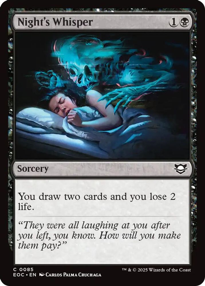 Night's Whisper [Edge of Eternities Commander]